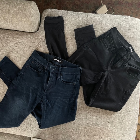 SALE 2 for $7! ☀️ Express Jean Leggings True Black Wash  // 0P - Picture 5 of 5